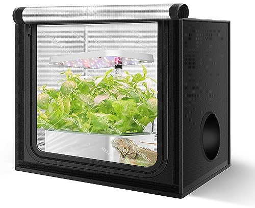 MELONFARM Wachstumszelt, 61 x 40,6 x 50,8 cm, doppelte, transparente Sichttür, Wachstumszelt mit hochreflektierendem Mylar und Bodenwanne, Pflanzenzelt für Hydrokulturen im Innenbereich