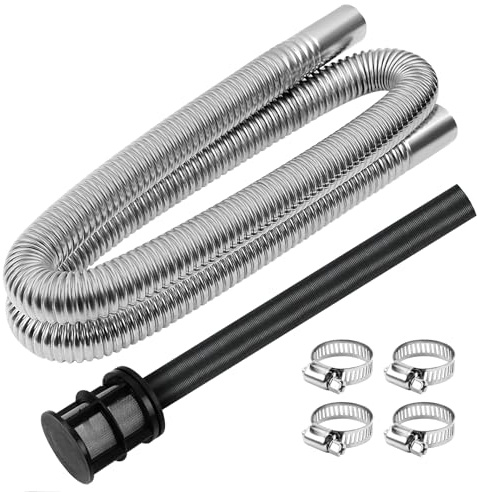MaxEarn 120CM Edelstahl Abgasschlauch für Standheizung mit Luftfilter