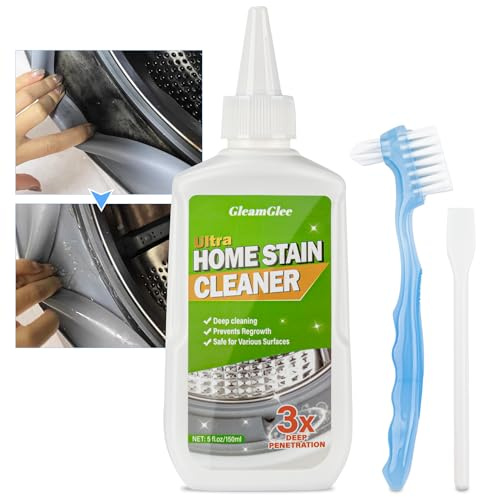 GleamGlee Home Remover Gel, Powerful Washing Machine Gasket Cleaner, Heavy Duty Cleaning Solution for Washing Machine, Refrigerator Strips, Bathroom Grout, Tiles, Sink, Shower - 5 Fl.Oz