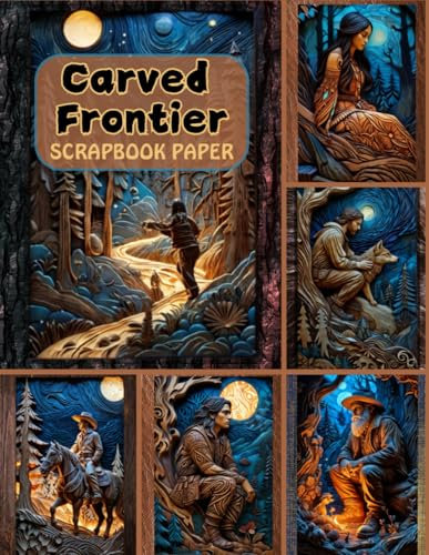 Carved Frontier Scrapbook Paper: Double Sided Paper For Scrapbooking, Junk Journals, Card Making, Decoupage, Collage, Mixed Media Art, And Other Papercraft