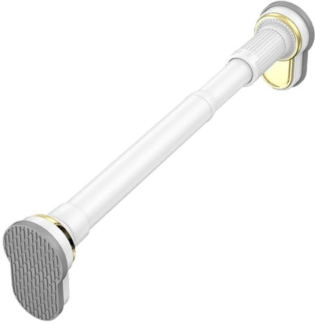 Teleskop-Kleiderstange, erweiterbar, Kleiderstange für Schränke, Fenster, Türen, Balkone, Metall-Spannstange, verstellbare Duschvorhangstange (weiß, 1,8 x 3,0 m)
