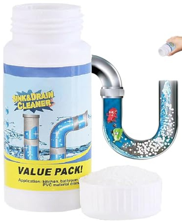 Acssart Nettoyant pour éviers sauvages et canalisations, puissant agent de dragage de tuyaux, nettoyant puissant pour évier et canalisations, poudre nettoyante pour évier bouché (3 pièces)