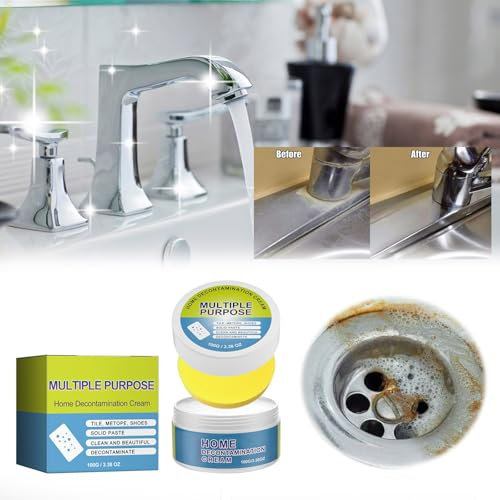 Ultimate Kitchen Range Hood Heavy Oil Stain Cleaning Paste （100ml） The Unbeatable Solution Gst517 (Beige, 7x4.4 cm)