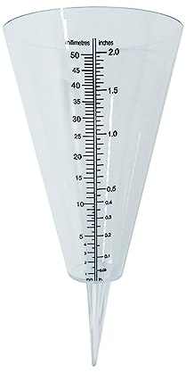 HYROOY Pluviomètre conique transparent inséré pour aménagement paysager intérieur extérieur jardin cour décoration plastique
