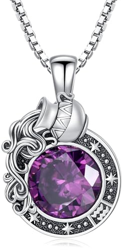 SLIACETE Halskette mit Sternzeichen, himmlische Konstellation, Horoskop, Astrologie, Sternzeichen-Anhänger, Halskette, Geschenk für Frauen