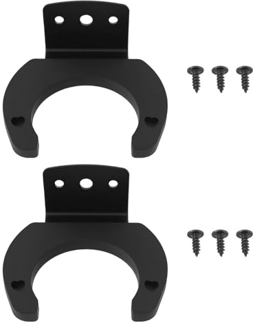 SG Store 2 Stück Mikrofonhalter 43x31mm Mikrofon-Wandhalterung Klemme Kabellose Mikrofon-Wandklemmhalterung mit Schraube Schwarz Durchmesser 47,6mm