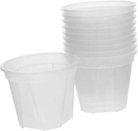 LOORGVEL 10piezas Macetas De Transparentes para Plantas Macetas De Plástico para Cactus para Flores con Orificio De Drenaje para Jardinería Interior