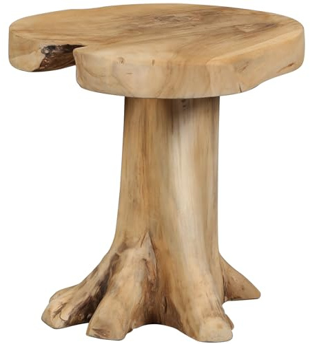 Tavolino per piante, tavolino da salotto, tavolo in legno massello, teak, 40 x 40 x 40 x 40 x 40 cm