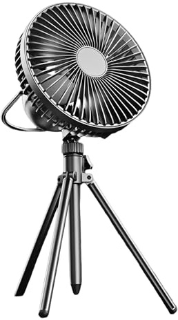 DETMOL Ventiladores De Exterior, Camping Ventilador 10000mAh, Ventilador USB Recargable con Luz LED con Control Remoto, 4 Velocidades De Ventilación, para Camping, Hogar, Exterior, Viajes, Pesca