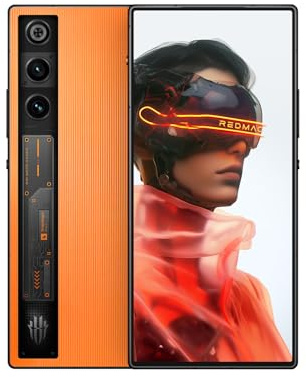 REDMAGIC 10 Air 120 Hz speltelefon, 5G Android-smartphone, 12 GB RAM + 256 GB ROM, Snapdragon 8 Gen 3, 6,8 tum AMOLED helskärm, FHD+, 50 MP kamera, Dual-Sim, olåst mobiltelefon orange