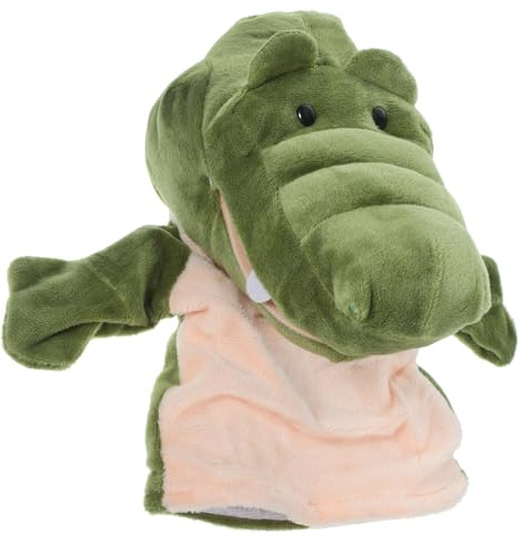 TOYANDONA Krokodil Handpuppe Für Kinder 25X20X18 cm Plüsch Handspielzeug Kreatives Tierpuppe Für Frühe Bildung Und Interaktives Geschichtenerzählen
