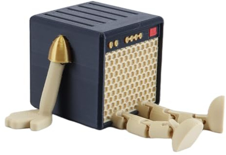 ACOLY Support de médiator de guitare, impression 3D, étui de médiator personnalisé, style ampli, haut-parleur, organisateur, cadeau musical pour musiciens, rock and roll, adolescents