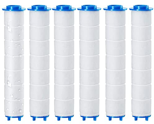 6 pièces 8 x 2cm Douchtte Filtre Remplaçable, Filtre douchette ​pour pommeau de douche de amovible, L'osmose Inverse, Chlore et le Fluorure et La Filtration Des Particules (8 x 2cm)