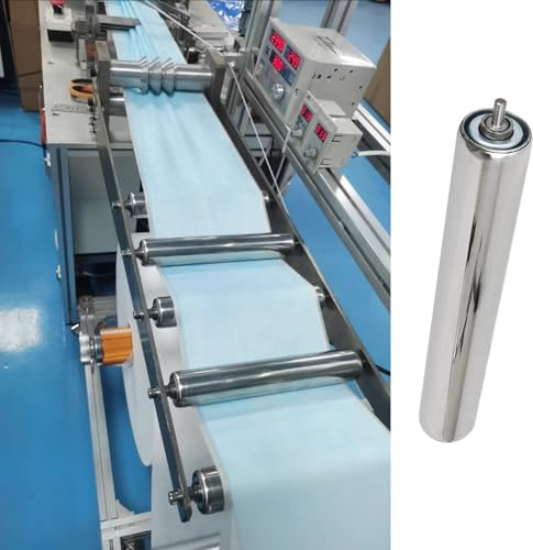 Lossning remskiva transportörroller, hållbara transportörrullar för transportörsystem, metallersättningsrör för matningsbord, 300 mm (11,8 tum) avtagbara remrullar för enkelt underhåll