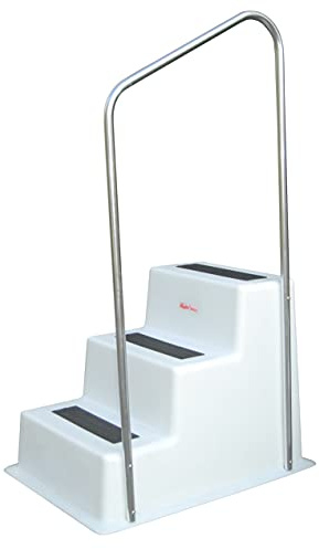 Taylor Made Stepsafe Triple Dock Step Handrail Attachment, 26 W x 58 H, Includes Rail Only, Aluminum Construction, Added Safety, Fits 3-Step Models - 47301