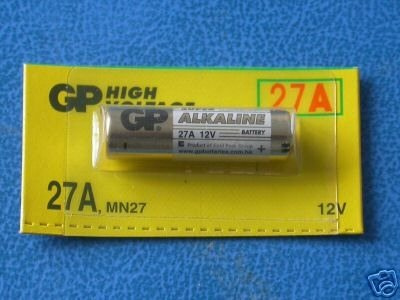 GP One (1) x Batteries 27A L828 Alkaline Battery 12v Blister Packed - Used in Doorbells, Car key Remotes, Lighters, and many other applications