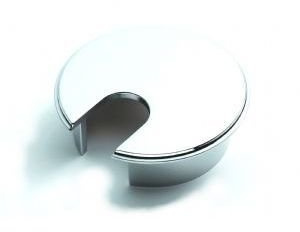 Polished Chrome Steel Desk Cable Tidy, 01688
