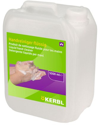KERBL works flüssiger Handreiniger | 5.000 ml im Kanister, Citrus-Duft, hohe Reinigungskraft gegen Verschmutzungen, reizfrei gemäß Hauttest