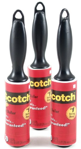 Scotch Brite Mini Lint Roller Removes Hair and Fluff 2,59 Meters-30 Sheets (Pack of 3)