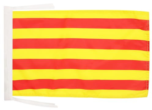 AZ FLAG Bandera Cataluña 45x30 cm Catalana Poliéster 100D Cuerdas | Uso interior y exterior Enseña costuras dobles y bordes reforzados