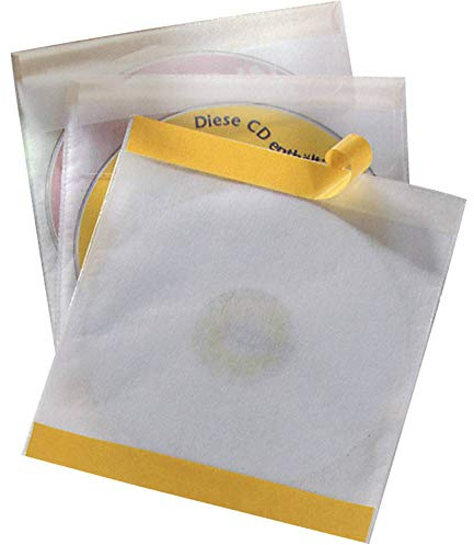 Durable CD-Selbstklebetasche FIX, für 1 CD, PP, 160x 241x 6, 5 mm, transparent, 10 Stück, 521019
