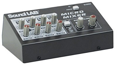 SoundLab 4 Channel Stereo Microphone Mixer