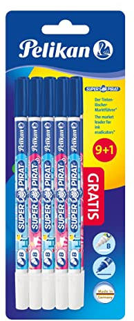 Pelikan Tintenlöscher Super Pirat, Set mit 10 Tintenkillern, Strichstärke B (breit), 9+1 Stück, 317545