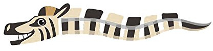 Wolkensturmer wsflat gzebre Windsack Becher Zebra, Mehrfarbig, 120 x 1 x 150 cm