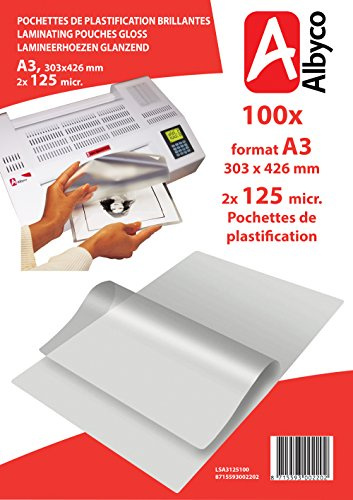 100 Laminierfolien A3 2x 125mic glänzend