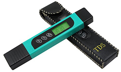 QiCheng&LYS Vattenkvalitetstestare, professionell TDS mätare digital vatten testare enhet med LED-skärm, handhållen 0-9990 ppm TDS mätning vattentestare perfekt för dricksvatten, akvarier med mera (GRÖN)