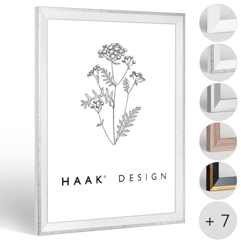 Haak Bilderrahmen schmal RICO 50 X 120 cm Weiß Grau Rahmen Elegant