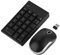 Conjunto de teclado numérico inalámbrico, teclado de 2.4GHz Ratón inalámbrico Combos Ratón óptico 1200 ppp y teclado numérico inalámbrico de 22 teclas inalámbrico, Plug and Play No se requiere softwar
