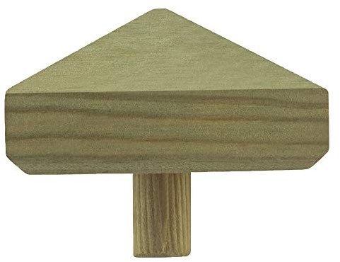 7 x PFOSTENKAPPE PYRAMIDE SPITZ HOLZ IMPRÄGNIERT 80 x 80 MM