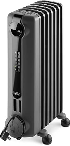 De'Longhi Radia S Radiador, llenado de aceite, 1.5kW, TRRS0715E.G - Gris