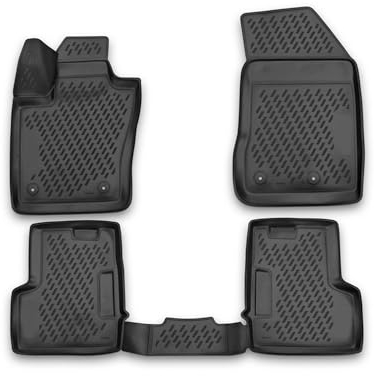 OMAC Gummimatten Fußmatten kompatibel mit Jeep Renegade 2014-2024 TPE Automatten Schwarz 4X