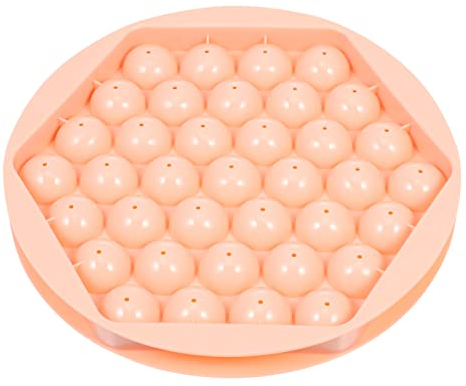 KICHOUSE Veilchentopf Box Silikon Home Maker Diy Mini Kühlschrank Rundes Tablett: Formen Würfel Form Kaffeezubereitungskühlschrank Rosa Küche Whisky Kühlen mit Teller Kugel für Seilspanner