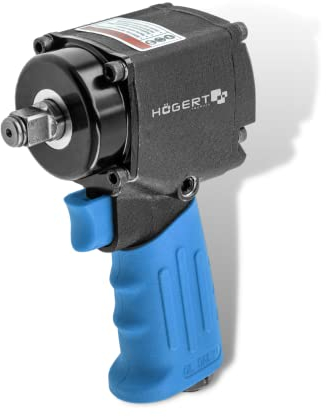 Högert Technik – Chiave ad aria ultra corta 1/2 JUMBO Drive - Velocità di rotazione 10.000 giri/min - Coppia di funzionamento fino a 680 Nm - Avvitatore pneumatico compatto ultra corto - HT4R626