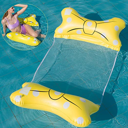 Lettino da nuoto gonfiabile, amaca, amaca gonfiabile, 4 in 1, materasso ad aria per piscina, accessori per giochi d'acqua, tappetino da nuoto portatile per adulti e bambini