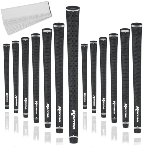 Karma Manopole da golf in velluto per uomini, donne, ragazzi | Undersize, Standard, Medium, Oversize e Jumbo | 6 colori | Scegli singola, confezione da 9, 13 o kit di impugnature per mazze da golf