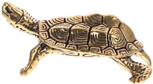 ABOOFAN Ornament Kreative Tischdekoration und Geschenkidee aus Messing Langlebigkeits Schildkröten Handgefertigte Desktop Figur für Teetrinker