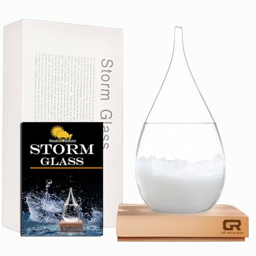 Sturmglas-Wettervorhersage-Flasche – Schneekugel-Barometer, Wolkensturm-Wetterstation, dekorativer Wettervorhersage, Heim- und Bürodekoration, einzigartige Geschenkidee (XL)