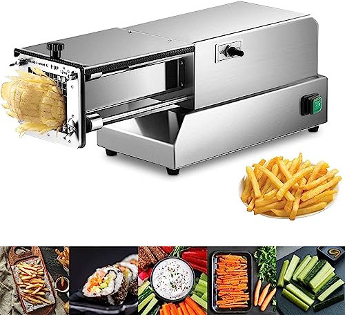 Coupe-frites, coupe-pommes de terre électrique professionnel en acier inoxydable avec lame de 8mm,10mm,12mm, professionnel et Commercial