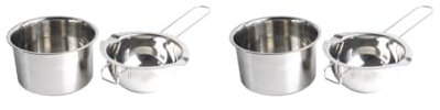 Tityvirnix 2 Set Metal Wax Melting Pot Double Boiler for DIY Resin Crafts Candle Soap Making