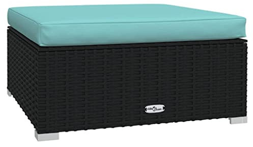 TJROO Terrassenmöbel, Fußstütze für den Garten, mit Wasser, Kissen 70 x 70 x 30 cm, Gartenstuhl, Outdoor-Sofa, Terrassenmöbel, Gartenmöbel, Balkonmöbel aus PE-Rattan