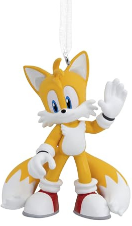 Hallmark Ornamento da appendere a coda, decorazione per albero di Sonic the Hedgehog, ornamento da appendere in resina, ornamento natalizio da appendere, regali per Natale