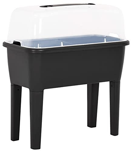 Somanki Hochbeet 77x38,7x82 cm PP, Palettenrahmen, Hochteich, Gemüsebeet, Kräuterregal Balkon, Blumenbeet, Kräuterspirale, Tomatenbeet, Pflanzhochbeet - 316186