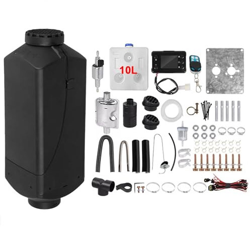 HALOYWB 12-V-Luft-Dieselheizung, 2 kW, 10 l Tank, Standheizung mit Fernbedienung, LCD-Monitor für LKW, Auto, Boot, Bus, Wohnmobile (2 kW, 10 l Tank)
