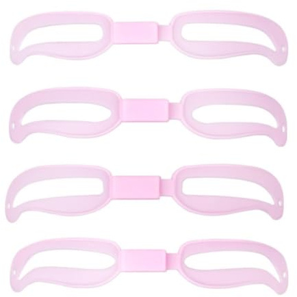 TOVINANNA 5sets Stencil Sopracciglia Riutilizzabili Per Donne Kit Di Assistenza Per Trucco Sopracciglia Regolabili Con Design Maneggevole Per Definizione Naturale Delle Colore Rosa