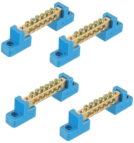 HUAREW 4PCS Grounding Bus Bar 6 Positions