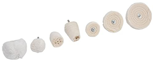 7 ruedas pulidoras, kit de brocas de franela de algodón con vástago de 1 4 pulgadas para discos de cristal metálico, aluminio, acero inoxidable, joyas, madera, plástico, vidrio